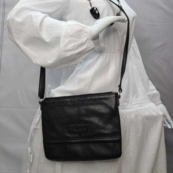 Tignanello Crossbody, Black Pebble Leather - Picture 1 of 8